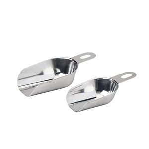 Juego de cucharas de lujo de acero inoxidable para hielo, cuchara metálica para alimentos, para hielo, dulces, café, harina, azúcar, cuchara de servir para cocina - Product Image 1
