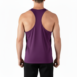 Camiseta sin mangas para hombre, estilo racerback, para gimnasio, fitness, entrenamiento, transpirable, para culturismo, con logo personalizado, venta al por mayor - Product Image 2