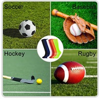 Chaussettes de sport noires personnalisées, hauteur genou, respirantes et rembourrées, pour équipes de football, soccer, baseball, athlétiques, vente en gros OEM pour adultes
