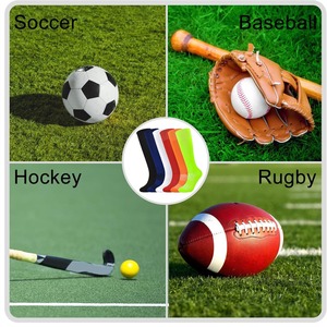 Custom Black Knee High Sports <b>Socks</b> Breathable Cushioned Team Football Soccer Baseball Athletic <b>Socks</b> OEM Wholesale For Adults - Product Image 5