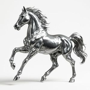 Aluminum Horse Sculpture Refined Equestrian Decor Accent Crafted to Elevate Residential Interiors with Artistic Sophistication - Product Image 2
