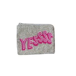 Bolso Personalizado Hecho a Mano con Cuentas de Vidrio Yesss, con Temática Deportiva, Base de Algodón Rectangular, para Fiestas y Moda - Product Image 1