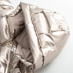 Chaqueta de algodón grueso con capucha corta, cortavientos y transpirable para mujer, estilo elegante y adelgazante, nueva colección invierno 2026 - Product Image 4