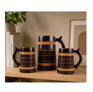 Jarra de Cerveza Ecológica Vintage de Acero Inoxidable y Madera, Hecha a Mano, con Aislamiento Térmico de 6-12 Horas para Adultos - Regreso a Clases - Product Image 2