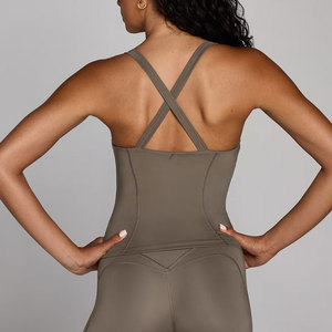 Camiseta Deportiva Larga de Secado Rápido sin Costuras con Espalda Cruzada para Mujer, Ajuste Ceñido, 80% Poliéster 20% Elastano, para Gimnasio, Atletismo y Yoga - Product Image 6