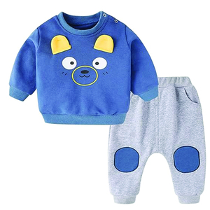 <b>Toddler</b> Baby Boys <b>Girls</b> Clothes Long Sleeve Cute Cartoon Sweatshirt Pullover Tops Cotton Trousers Pants Outfit Set - Product Image 1