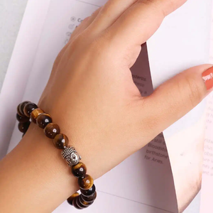 High Quality Tiger eye Beads Buddha <b>Bracelet</b> Romantic Gift Fashion Charm Jewelry for Men Women Energy Meditation - Product Image 6