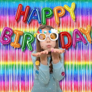 2 Pacchi di Tende in Lamina Metallica Colorate, Striscioni Decorativi per San Valentino, Pasqua, Porte, Feste Anni '80 e '90, Addii al Nubilato - Product Image 3