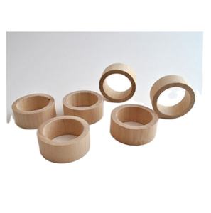 Anneau de serviette en bois naturel fait à la main pour hommes, 1 pièce, Set avec 6 anneaux en pierres, porte-serviettes en bois à bas prix - Product Image 1