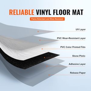 Piastrelle in Vinile Effetto Legno Grigio Chiaro Autoadesive 36 X 6 Pollici, 36 Pezzi, Spessore 2,5mm, Kit Fai-da-Te per Pavimenti da Cucina - Product Image 3