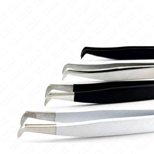 Premium Stainless Steel Multi Color Eyelash Tweezers Strong Boot Volume Sharp Tip Professional Extension Lash <b>Tools</b> - Product Image 4