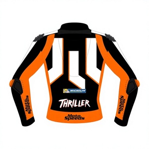 แจ็ค มิลเลอร์ MotoCP เสื้อแจ็คเก็ตหนังวัว/หนังจิงโจ้สั่งตัดพิเศษแบบเจาะรูสำหรับแข่งรถ/เสื้อแจ็คเก็ตป้องกัน CE - Product Image 2