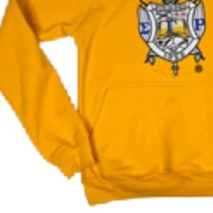 เสื้อฮู้ด Sigma Gamma Rho Gold Crest SGRho พรีเมียม เสื้อผ้ากรีก สีน้ำเงินทอง เสื้อสเวตเชิ้ตแบบสวมหัวสำหรับชมรมนักศึกษา - Product Image 2