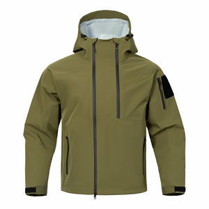 Veste coupe-vent d'hiver pour homme, imperméable, respirante, écologique, à capuche, pour la course à pied, le cyclisme et les activités de plein air, en nylon/polyester - Product Image 1