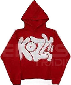 Sudadera Informal de Lana para Hombre, Jersey de Manga Larga con Cremallera, Estampado de Puff, Alta Calidad, Ropa de Calle, 100% de Algodón, Novedad - Product Image 4