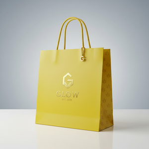 Sac en papier laminé brillant de luxe, personnalisé, fait main, écologique, avec poignée en corde de coton, pour supermarché, boutique, cadeau - Product Image 6