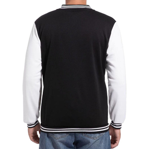Fashion Outerwear Men's Varsity Baseball Jacket Stand Front <b>Button</b> Closure Casual Winter Wear Fleece Material Customized Varsity - Product Image 2