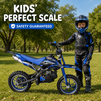 Mini moto tout-terrain à essence Blue Yaztor 49cc pour enfants, moto cross pour enfants, jouets d'extérieur, moto tout-terrain pour enfants