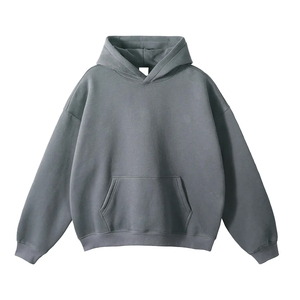 เสื้อฮู้ดดี้โอเวอร์ไซส์แบบไม่มีเชือก ผ้าฟลีซหนานุ่ม น้ำหนักมาก สไตล์สตรีทแวร์  350gsm  รับสกรีนโลโก้ตามสั่ง สำหรับผู้ชายและผู้หญิง - Product Image 1