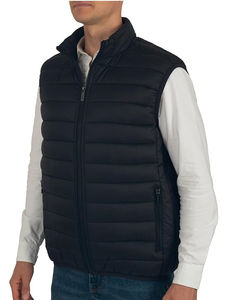 Nuevo Diseño, Cierre de un Solo Botón, Chaleco Acolchado Ligero de Lona con Capucha, Ecológico, Transpirable, de Dos Tonos, sin Mangas, para Hombre - Product Image 5