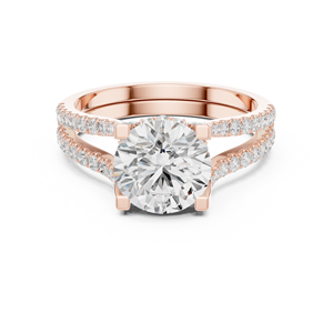 Anillos de compromiso de oro macizo de 14K con diamante cultivado en laboratorio de 1.50 CT, corte brillante redondo, certificado IGI, para boda de mujer - Product Image 5