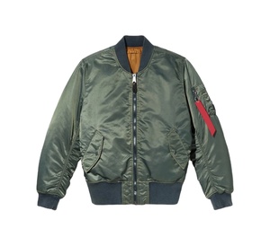 Veste en cuir slim pour homme, vert olive, fermeture éclair, col rabattable, respirante, coupe-vent, style décontracté hiver, coupe régulière - Product Image 1
