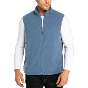 Custom <b>Men's</b> Casual Winter <b>Fleece</b> Vest Lightweight Breathable Thermal <b>Gilet</b> Outdoor Wear Cotton Blend Zipper Closure Pockets - Product Image 5