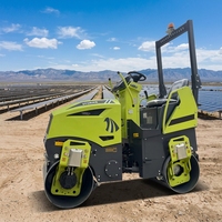 Rouleau compacteur vibrant à double tambour EPA, 1 tonne, 1,8 tonne, certifié CE/ISO, mini-rouleau, machine de compactage