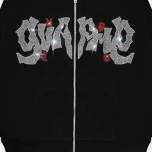 Sudadera con Cremallera y Pedrería para Hombre, Hecha con el Mejor Material, Ligera, Transpirable, Casual y Elegante - Product Image 5