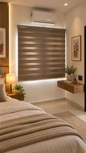 WINHOME Série sans corniche Stores zébrés jour-nuit sans corniche Rénovation commerciale Acheteurs Chambre d'hôtel Personnalisé OEM ODM - Product Image 1