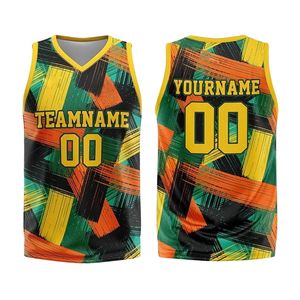 Camisetas de Baloncesto Sublimadas de Alta Transpirabilidad para Jóvenes, con Silueta de Palmera Tropical, Directo de Fábrica - Product Image 1