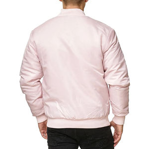 Blouson Bomber en Satin avec Logo Avant pour Hommes, Doux et Rembourré en Soie, Vêtement Décontracté avec Logo Avant, Vêtement d'Hiver, Blouson Personnalisé OEM pour Hommes - Product Image 2