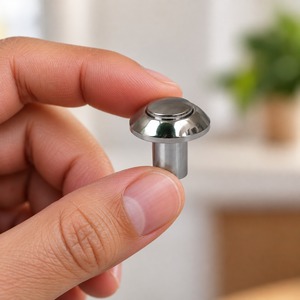 SHUBHAM Modern Metal Cabinet <b>Knob</b> Round <b>Drawer</b> Pull Chrome Finish Furniture Handle for Kitchen Wardrobe - Product Image 2