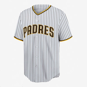 Lightweight Mesh Fabric Breathable Baseball Jersey Retro Inspired Pinstripe Look Stylish Baseball Jersey - Product Image 4
