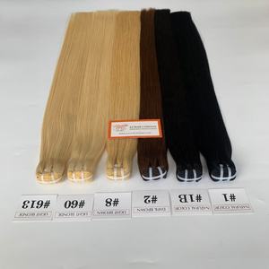 Paquets de cheveux humains de couleur tendance chaude pour faire des perruques Extensions de cheveux humains bruts 12A Grade longue longueur prix de gros - Product Image 4