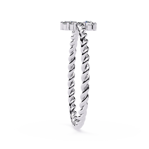 Bague de fiançailles en or blanc avec diamant rond taille brillant, certifié GIA, bijou classique pour femme - Product Image 3