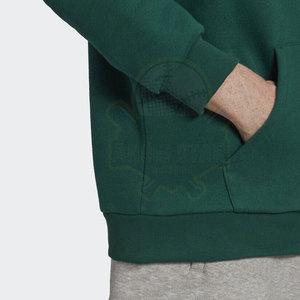 Sweat-shirt à capuche vert foncé pour homme, coupe classique, en molleton de coton, couleur unie, décontracté, manches longues, avec poche, pour l'automne - Product Image 4