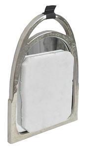 Aluminium <b>Silver</b> Horse Stirrup <b>Framed</b> <b>Mirror</b> Latest Arrival Decorative <b>Mirror</b> Wholesale Price - Product Image 3