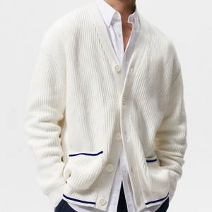 Cárdigan de Punto para Hombre, Suéter Abierto por Delante, Informal, para Uso Diario, Atuendo de Invierno - Product Image 1