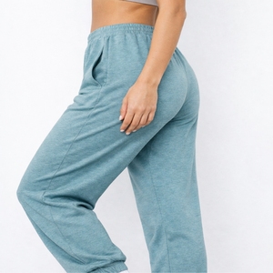 Women Premium Sweat Pant Cotton Fleece Relaxed Fit Casual Lounge Jogger <b>Trousers</b> Relaxed Fit <b>Elastic</b> <b>Waist</b> Breathable Fabric - Product Image 3