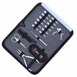 Kit d'outils tout-en-un pour l'application d'extensions capillaires avec pinces à sertir les perles, enfileur de boucles, ciseaux, pinces, peigne et aiguilles - Product Image 6