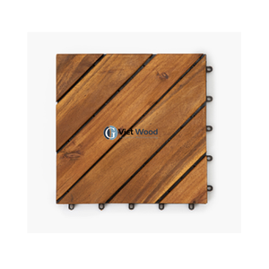 Dalles de terrasse en bois d'acacia à emboîtement, imperméables, pour terrasse extérieure - Product Image 3