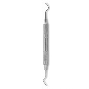 Instrument de détartrage dentaire manuel de qualité supérieure, crochet simple face droit en acier inoxydable allemand, ergonomique et professionnel - Product Image 3