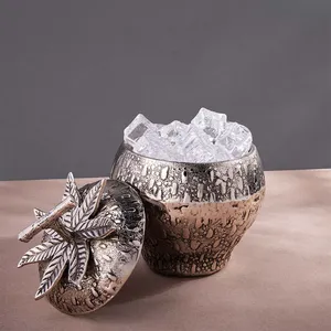 Premium Handmade Stainless Steel Ice Bucket with Double <b>Wall</b> Insulation for Champagne Wine Beer Cooling Luxury Hotels Resorts - Product Image 3