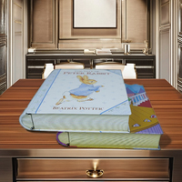 Boîte de rangement à charnière en forme de livre personnalisée en gros Emballage de boîte en fer blanc recyclable pour bibelots