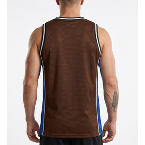 เสื้อกีฬาเน็ตบอลแขนกุดสำหรับผู้ชายเสื้อออกกำลังกายคอวี - Product Image 5