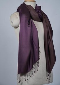 Luxury Women Cashmere Silk Reversible Stole Soft Breathable Elegant <b>Shawl</b> <b>Wrap</b> with Dual Tone Design for Casual Wear - Product Image 2