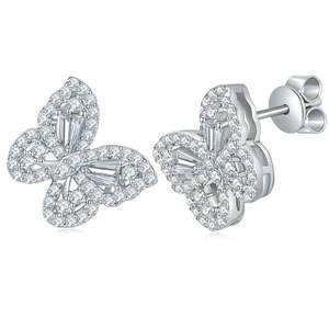 Boucles d'oreilles clous en diamant de laboratoire pour femmes, idéales pour le quotidien, cadeau de bijoux fins, boucles d'oreilles en diamant d'Inde, vente en gros - Product Image 3