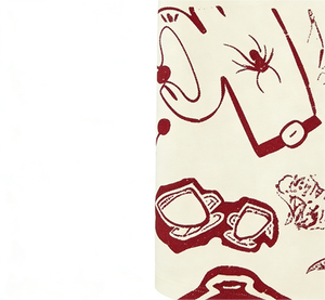 เสื้อยืดคอกลมแขนสั้นพิมพ์ลายสีมารูนสำหรับผู้ชาย ลายครีม ทรงปกติ - Product Image 4