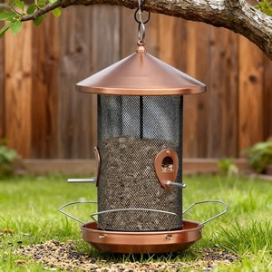 Mangeoire à oiseaux décorative en métal à suspendre pour jardin et terrasse extérieurs - Product Image 6